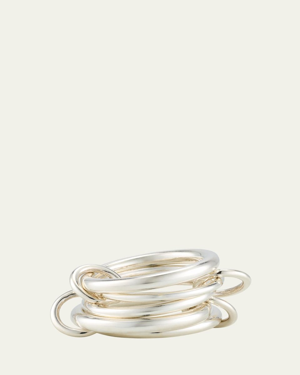 Vela Deux Silver Five Link Ring